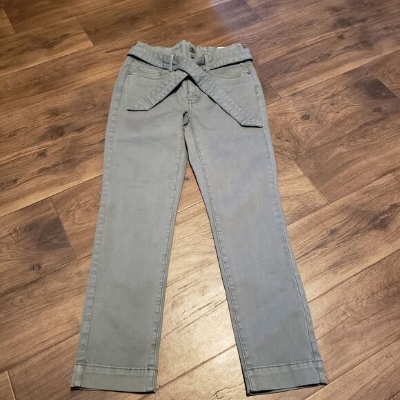 White House Black Market Denim - White House Black Market  Army Green NWT Pants  Slim Crop Sz 00R